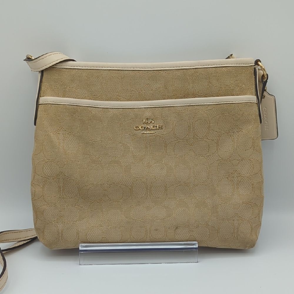 Coach Beige and Cream Crossbody Bag